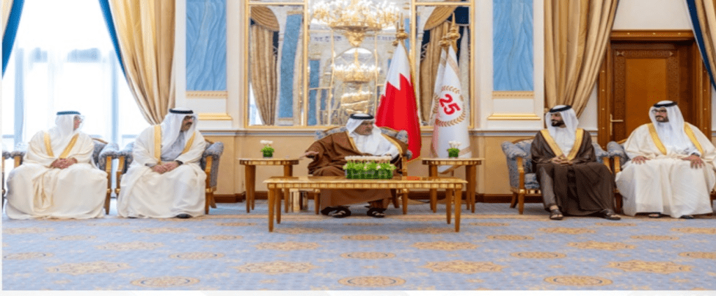 HRH the Crown Prince and Prime Minister meets with the Minister of Education and Chairman of the Supreme Organising Committee for the ISF Gymnasiade Bahrain 2024