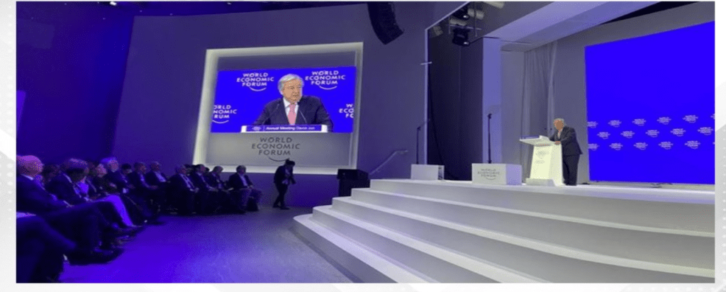 At Davos, UN Sec Gen slams backsliding on climate commitments