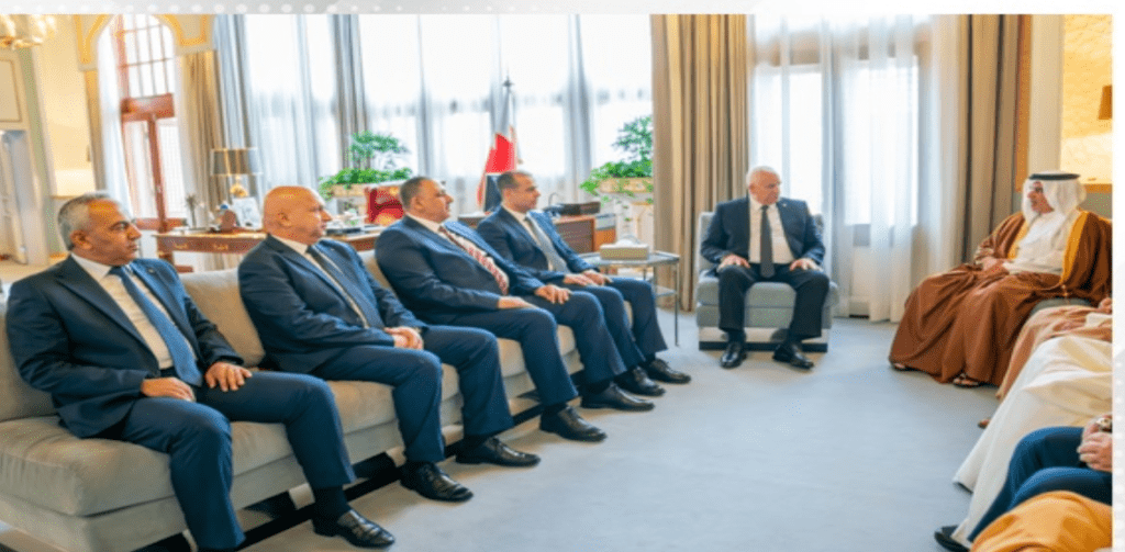 HRH the Crown Prince and Prime Minister meets with the Minister of Interior of the State of Palestine