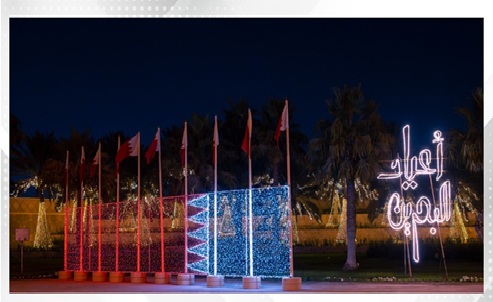 Bahrain’s streets, landmarks adorned for National Day celebrations
