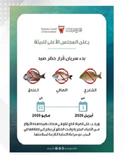 Supreme Council for Environment announces lifting seasonal fishing ban on Safi, Shaari, Andag