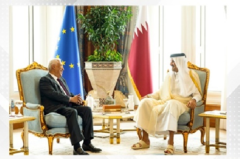 HH Amir of Qatar receives European Council President