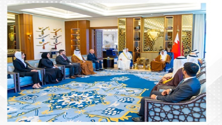 HRH the Crown Prince and Prime Minister meets with the Chairman and members of the Board of Directors of the Bahrain Bar Society